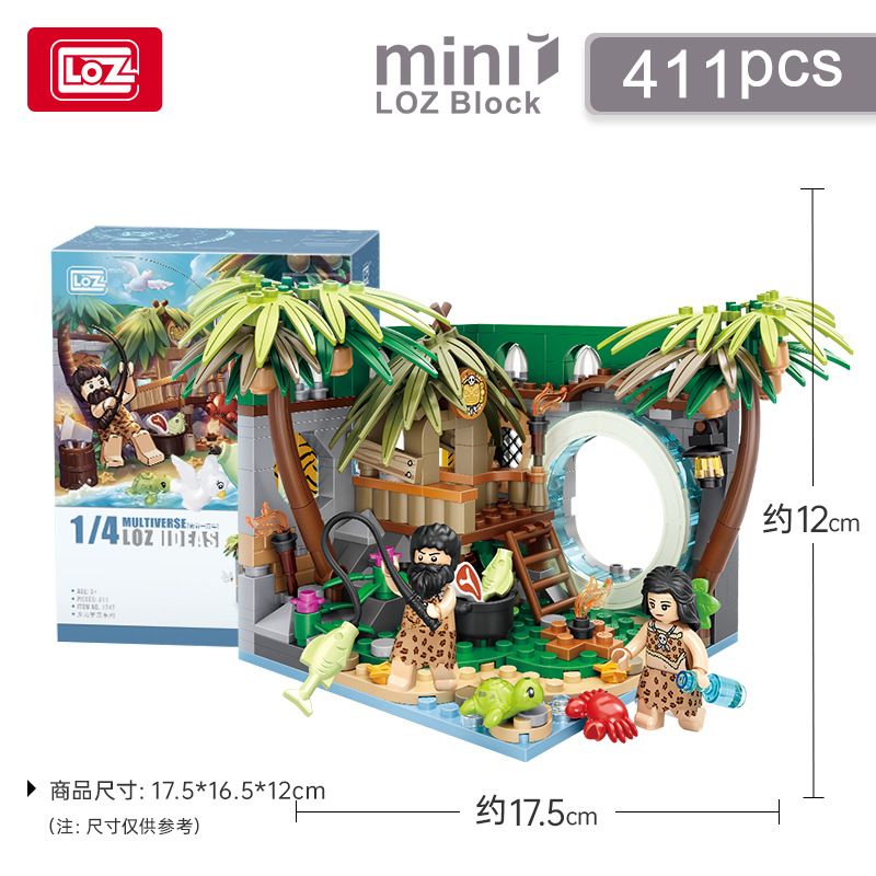 LOZ 1747 non Lego 10.000 NĂM TRƯỚC bộ đồ chơi xếp lắp ráp ghép mô hình 411 khối