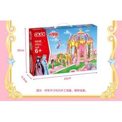 GUDI 9048 non  ĐỀN THỜ HOA bộ đồ chơi xếp lắp ráp ghép mô hình Yeloli 398 khối