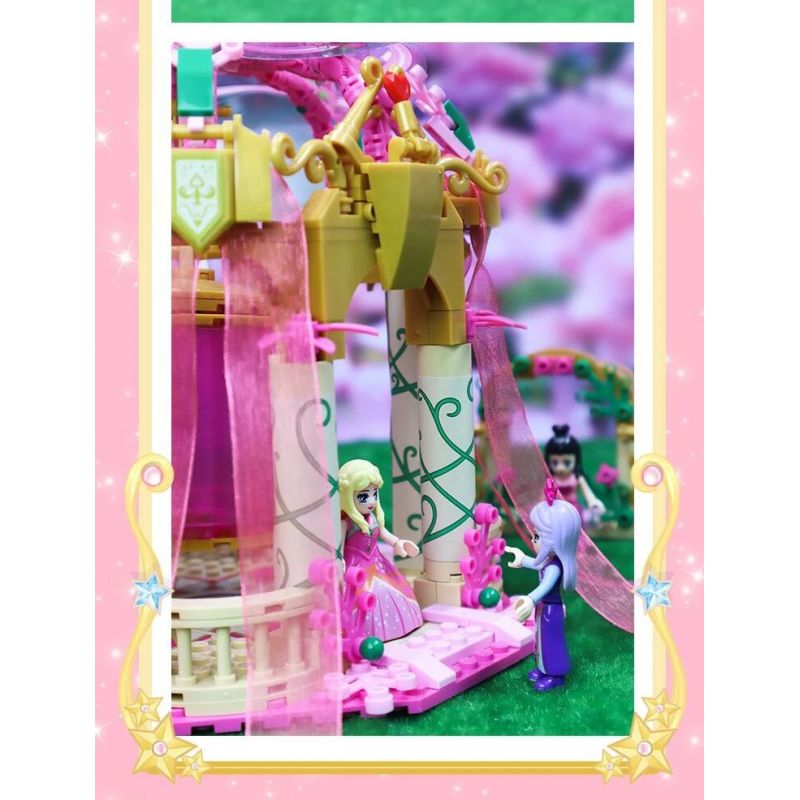 GUDI 9048 non  ĐỀN THỜ HOA bộ đồ chơi xếp lắp ráp ghép mô hình Yeloli 398 khối