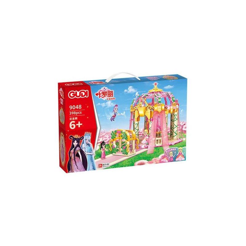 GUDI 9048 non  ĐỀN THỜ HOA bộ đồ chơi xếp lắp ráp ghép mô hình Yeloli 398 khối