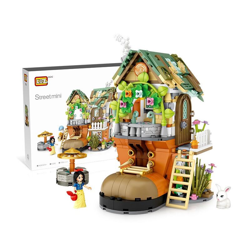 LOZ 1226 non Lego NGÔI NHÀ LÙN TRONG TRUYỆN CỔ TÍCH bộ đồ chơi xếp lắp ráp ghép mô hình DWARF HUT 704 khối