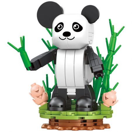 SEMBO 612014 non  GẤU TRÚC bộ đồ chơi xếp lắp ráp ghép mô hình 210 khối