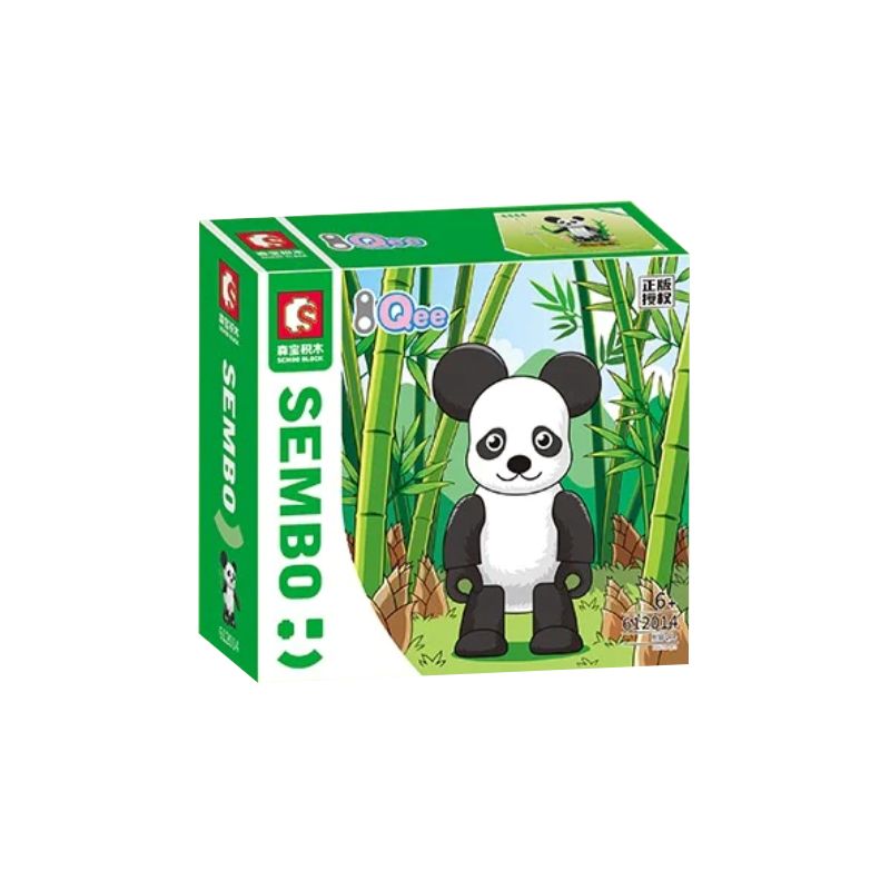 SEMBO 612014 non  GẤU TRÚC bộ đồ chơi xếp lắp ráp ghép mô hình 210 khối