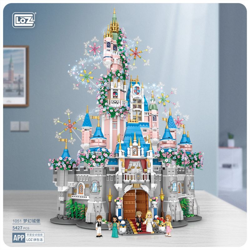 LOZ 1051 non Lego LÂU ĐÀI TƯỞNG TƯỢNG bộ đồ chơi xếp lắp ráp ghép mô hình Girl DREAM CASTLE Con Gái 5427 khối