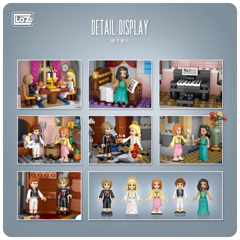 LOZ 1051 non  LÂU ĐÀI TƯỞNG TƯỢNG bộ đồ chơi xếp lắp ráp ghép mô hình Girl DREAM CASTLE Con Gái 5427 khối