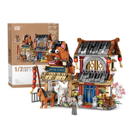 LOZ 1243 non  GA KHU PHỐ TÀU bộ đồ chơi xếp lắp ráp ghép mô hình Chinatown 997 khối