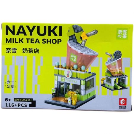 SEMBO 301040 non  TRÀ SỮA NAYUKI bộ đồ chơi xếp lắp ráp ghép mô hình 116 khối