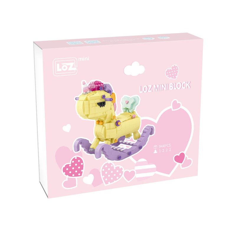 LOZ 1222 non  NGỰA BẬP BÊNH KỲ LÂN bộ đồ chơi xếp lắp ráp ghép mô hình Girl Con Gái 944 khối