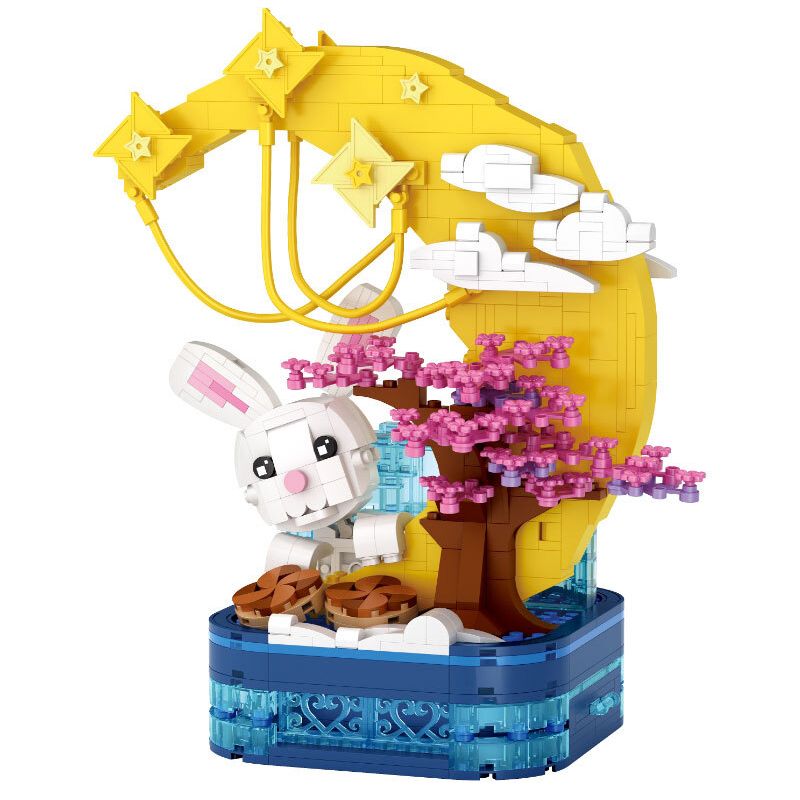 LOZ 1230 non Lego HỘP ĐỰNG BÚT THỎ MẶT TRĂNG bộ đồ chơi xếp lắp ráp ghép mô hình Creator Sáng Tạo 620 khối