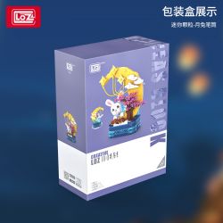 LOZ 1230 non  HỘP ĐỰNG BÚT THỎ MẶT TRĂNG bộ đồ chơi xếp lắp ráp ghép mô hình Creator Sáng Tạo 620 khối