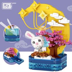 LOZ 1230 non  HỘP ĐỰNG BÚT THỎ MẶT TRĂNG bộ đồ chơi xếp lắp ráp ghép mô hình Creator Sáng Tạo 620 khối