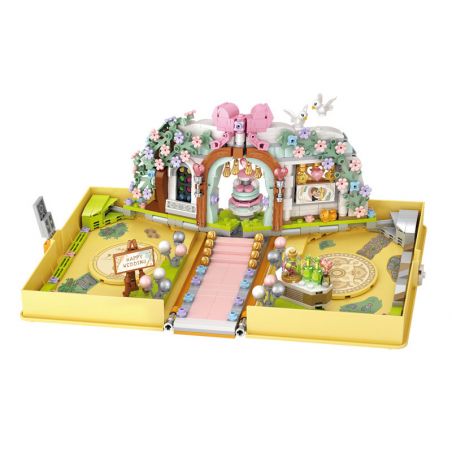 LOZ 1228 non  SỔ CƯỚI bộ đồ chơi xếp lắp ráp ghép mô hình Valentine's Day WEDDING BOOK Lễ Tình Nhân 718 khối