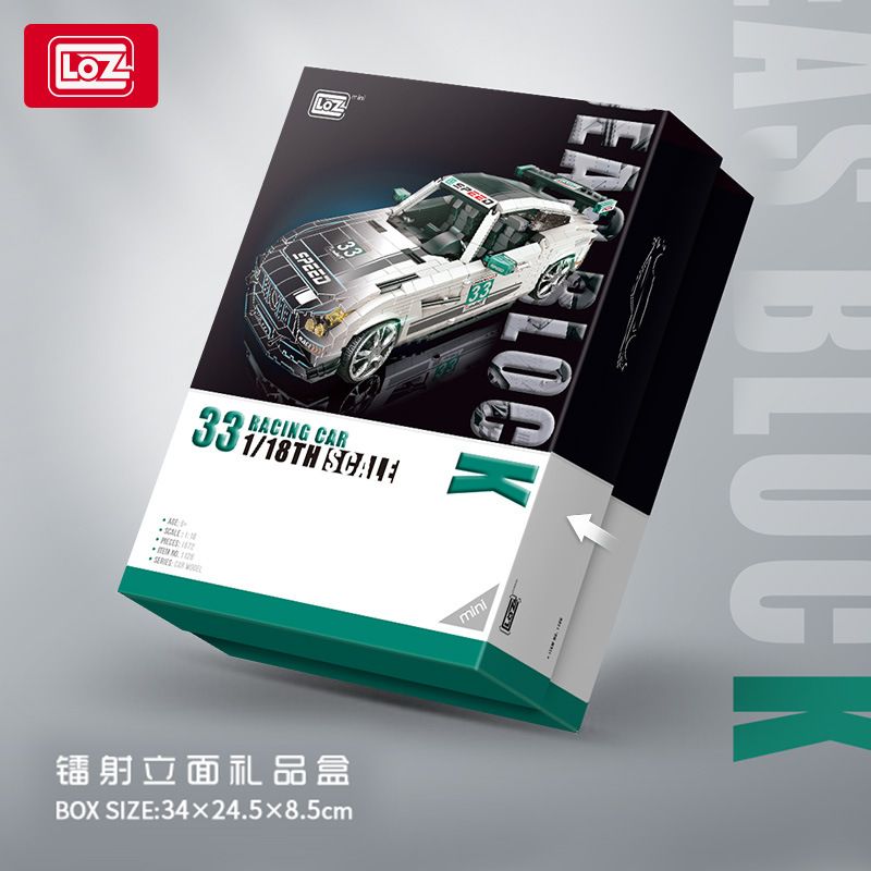 LOZ 1128 non  SIÊU XE tỷ lệ 1:18 bộ đồ chơi xếp lắp ráp ghép mô hình Racers Đua Tốc Độ 1672 khối