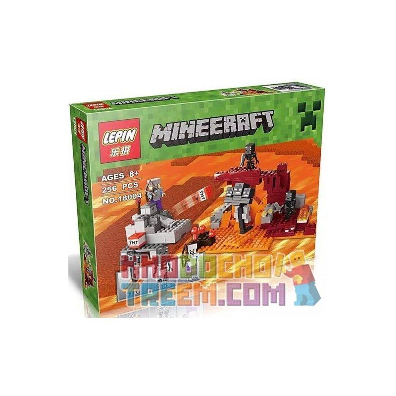NOT Lego THE WITHER 21126 Bela Lari 10469 LELE 79283 33190 LEPIN 18004 XINH 5105 xếp lắp ráp ghép mô hình CUỘC CHIẾN TẠI ĐỊA NGỤC NGƯỜI HÉO Minecraft Game Xây Dựng 318 khối