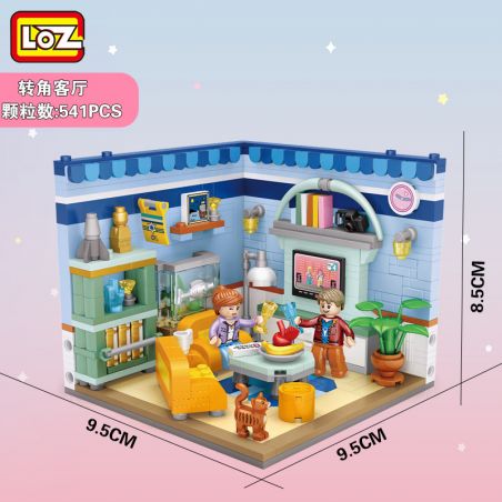LOZ 1901 non  CẢNH NHÀ PHÒNG KHÁCH bộ đồ chơi xếp lắp ráp ghép mô hình Creator Sáng Tạo 541 khối