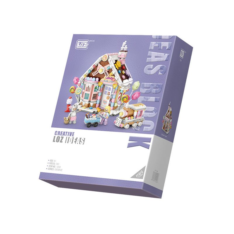 LOZ 1224 non  NHÀ KẸO bộ đồ chơi xếp lắp ráp ghép mô hình Christmas Giáng Sinh 781 khối