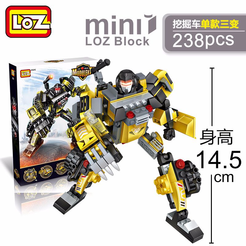 LOZ 1821 non Lego MÁY ĐÀO BA BIẾN bộ đồ chơi xếp lắp ráp ghép mô hình MODULEXTF 238 khối