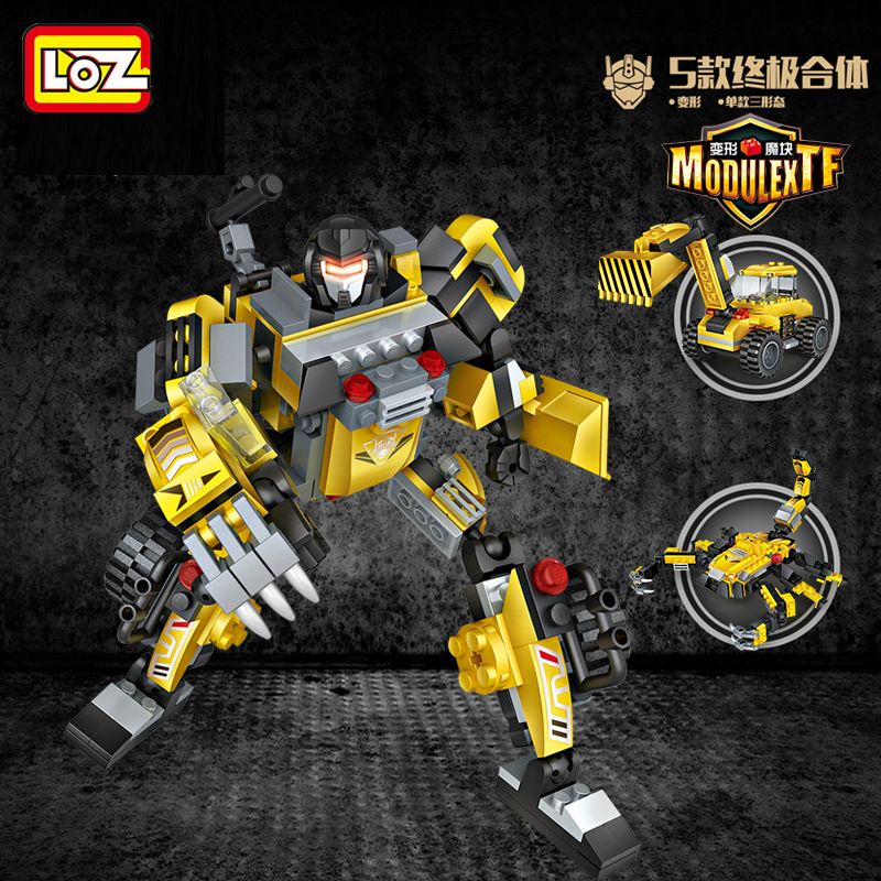 LOZ 1821 non  MÁY ĐÀO BA BIẾN bộ đồ chơi xếp lắp ráp ghép mô hình MODULEXTF 238 khối