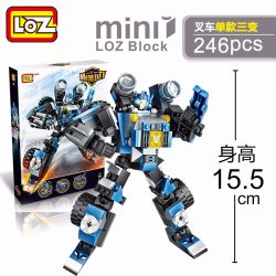 LOZ 1820 non  XE NÂNG BA BIẾN bộ đồ chơi xếp lắp ráp ghép mô hình MODULEXTF 246 khối