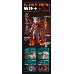 BLOKS 85003 non  BỘ ĐỒ CHIẾN ĐẤU CV-03 NEZHA LI ZITAI bộ đồ chơi xếp lắp ráp ghép mô hình