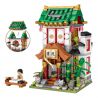 LOZ 1735 non  HỌC VIỆN bộ đồ chơi xếp lắp ráp ghép mô hình Chinatown Khu Phố Tàu 494 khối