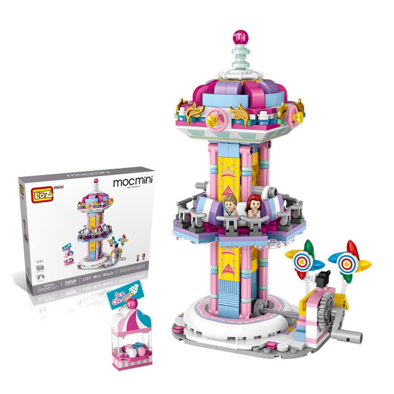 LOZ 1727 non  MÁY NHẢY bộ đồ chơi xếp lắp ráp ghép mô hình City Modern Paradise Thành Phố Thiên Đường Hiện Đại 584 khối