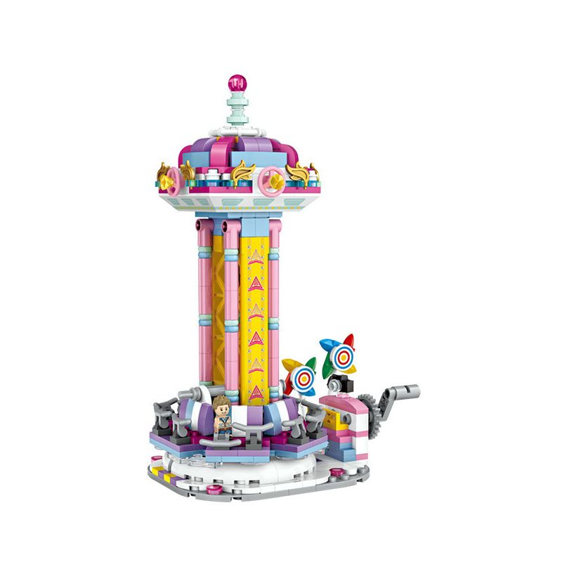 LOZ 1727 non  MÁY NHẢY bộ đồ chơi xếp lắp ráp ghép mô hình City Modern Paradise Thành Phố Thiên Đường Hiện Đại 584 khối