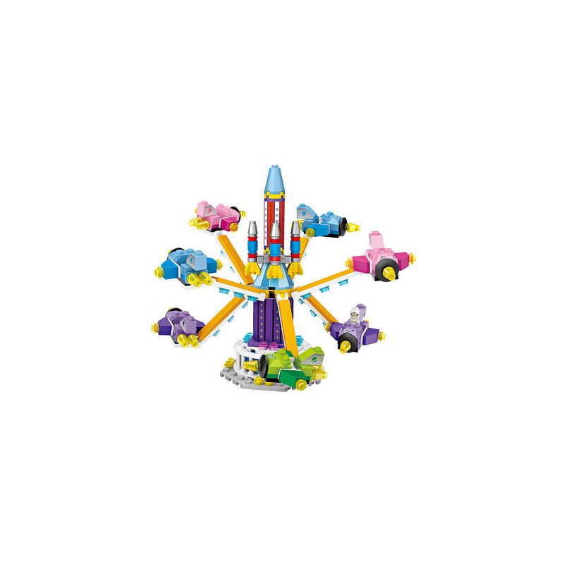 LOZ 1719 non  MÁY BAY QUAY bộ đồ chơi xếp lắp ráp ghép mô hình City Modern Paradise Thành Phố Thiên Đường Hiện Đại 361 khối