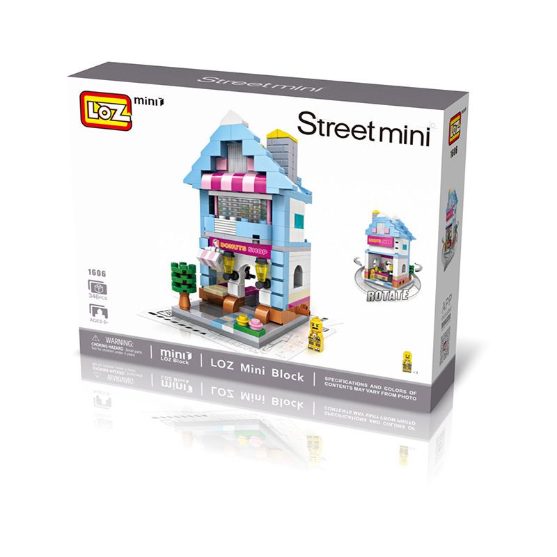 LOZ 1606 non  CỬA HÀNG BÁNH RÁN MINI STREET VIEW bộ đồ chơi xếp lắp ráp ghép mô hình Mini Modular DONUTS SHOP Đường Phố Thu Nhỏ 346 khối LOZ 1606 non  CỬA HÀNG BÁNH RÁN MINI STREET VIEW bộ đồ chơi xếp lắp ráp ghép mô hình Mini Modular DONUTS SHOP Đường Phố Thu Nhỏ 346 khối