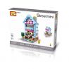 LOZ 1606 non  CỬA HÀNG BÁNH RÁN MINI STREET VIEW bộ đồ chơi xếp lắp ráp ghép mô hình Mini Modular DONUTS SHOP Đường Phố Thu Nhỏ 346 khối