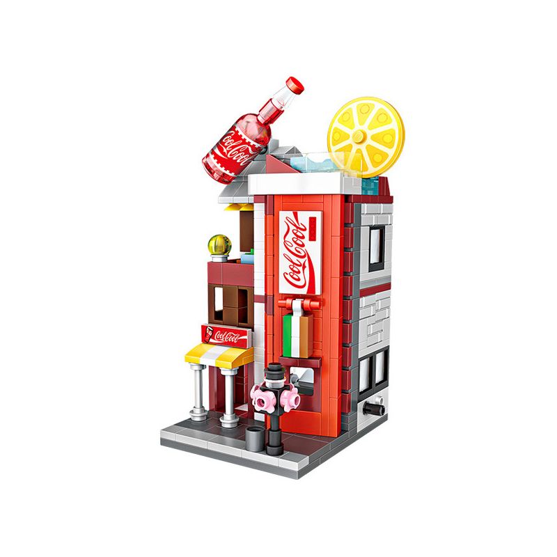 LOZ 1622 non Lego CỬA HÀNG COCA COLA MINI STREET VIEW bộ đồ chơi xếp lắp ráp ghép mô hình Mini Modular Đường Phố Thu Nhỏ 396 khối