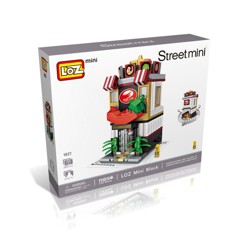 LOZ 1627 non Lego QUÁN LẨU MINI STREET VIEW bộ đồ chơi xếp lắp ráp ghép mô hình Mini Modular Đường Phố Thu Nhỏ 380 khối