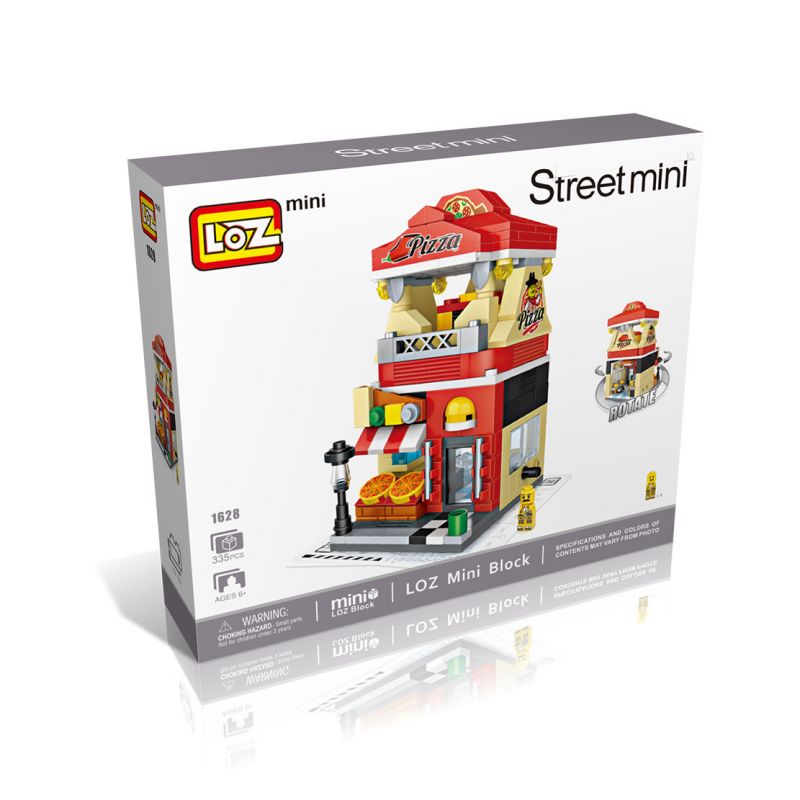 LOZ 1628 non Lego TIỆM BÁNH NHỎ ??? CHẾ ĐỘ XEM PHỐ bộ đồ chơi xếp lắp ráp ghép mô hình Mini Modular Đường Phố Thu Nhỏ 335 khối