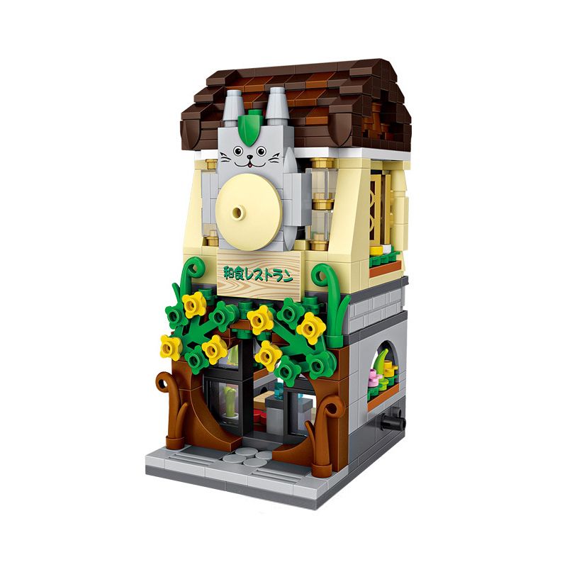 LOZ 1631 non Lego NHÀ HÀNG NHẬT BẢN CHỦ ĐỀ ĐƯỜNG PHỐ HOẠT HÌNH bộ đồ chơi xếp lắp ráp ghép mô hình 481 khối