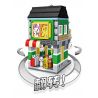 LOZ 1630 non  CẢNH ĐƯỜNG PHỐ THEO CHỦ ĐỀ HOẠT HÌNH CỬA HÀNG GẤU bộ đồ chơi xếp lắp ráp ghép mô hình Modular Buildings Mô Hình Nhà Cửa 431 khối