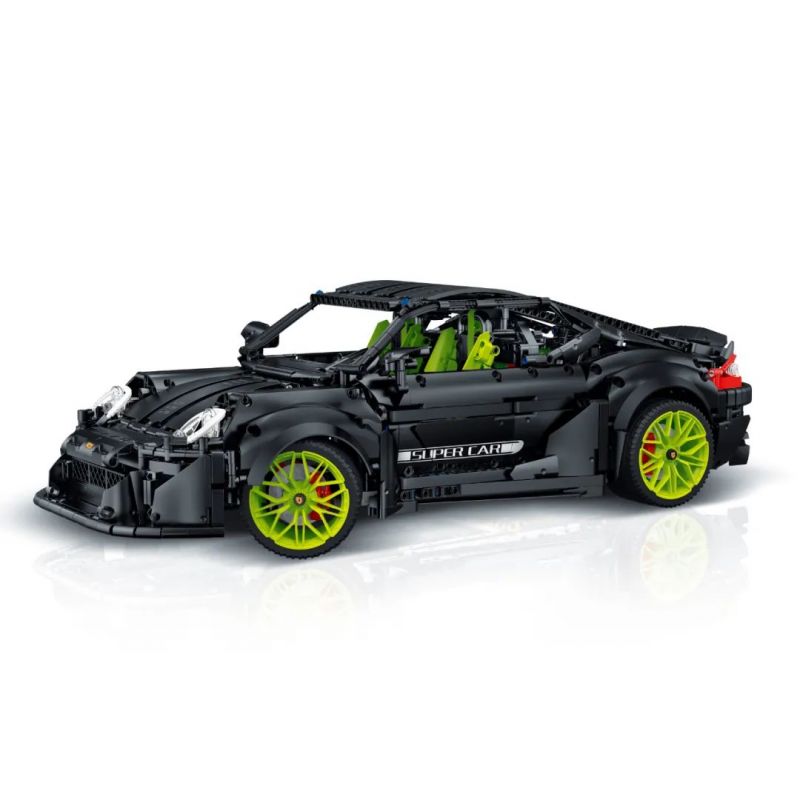 PANBO 7701 non Lego SIÊU XE MÔ HÌNH PORSCHE tỷ lệ 1:8 bộ đồ chơi xếp lắp ráp ghép mô hình PORSCHE CAYMAN TURBO 2868 khối