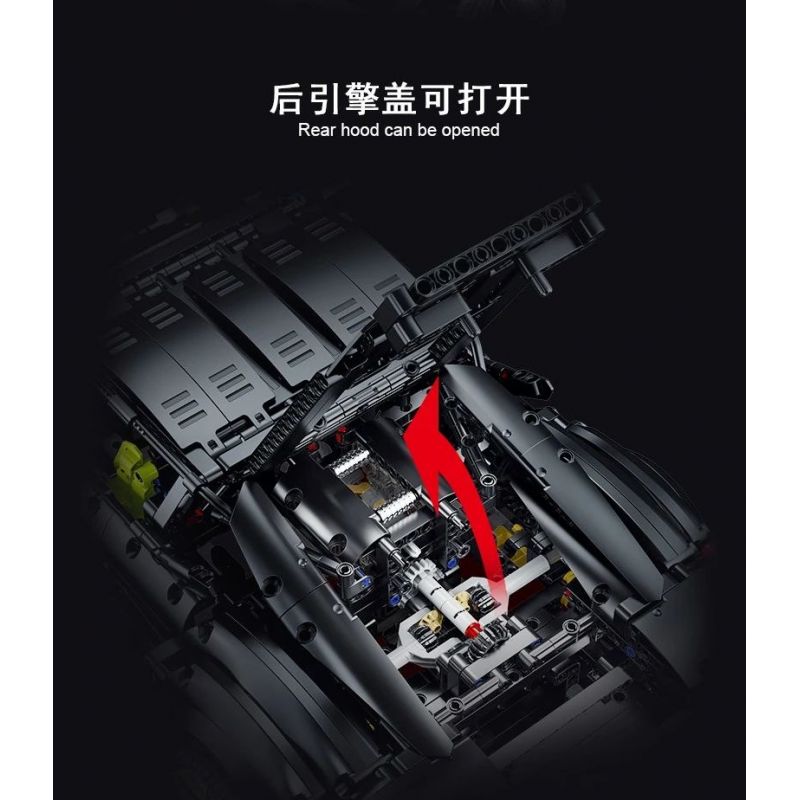 PANBO 7701 non  SIÊU XE MÔ HÌNH PORSCHE tỷ lệ 1:8 bộ đồ chơi xếp lắp ráp ghép mô hình PORSCHE CAYMAN TURBO 2868 khối