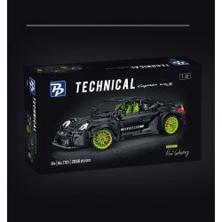 PANBO 7701 non  SIÊU XE MÔ HÌNH PORSCHE tỷ lệ 1:8 bộ đồ chơi xếp lắp ráp ghép mô hình PORSCHE CAYMAN TURBO 2868 khối