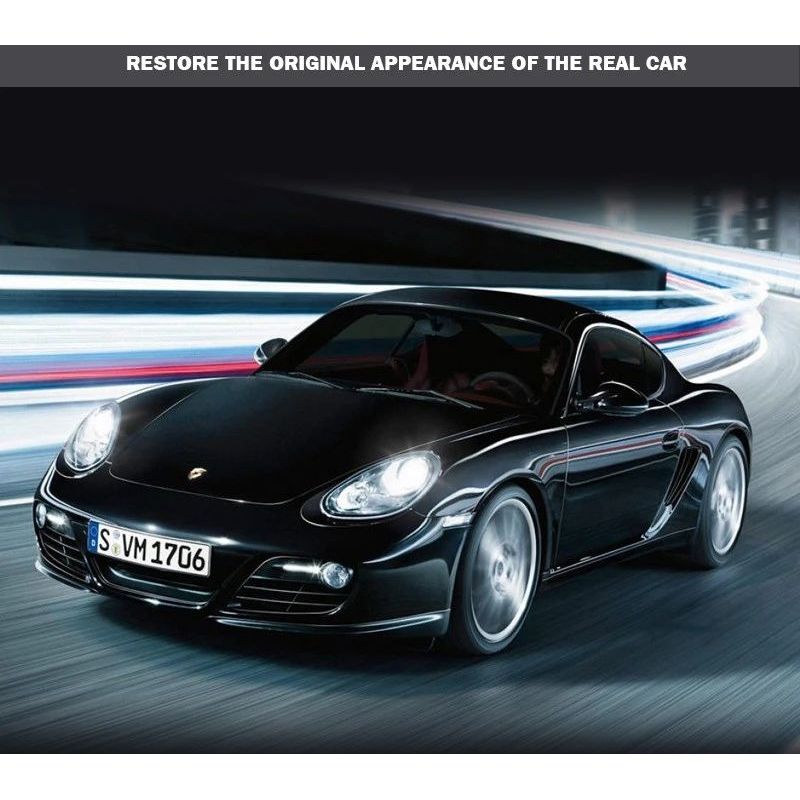 PANBO 7701 non  SIÊU XE MÔ HÌNH PORSCHE tỷ lệ 1:8 bộ đồ chơi xếp lắp ráp ghép mô hình PORSCHE CAYMAN TURBO 2868 khối