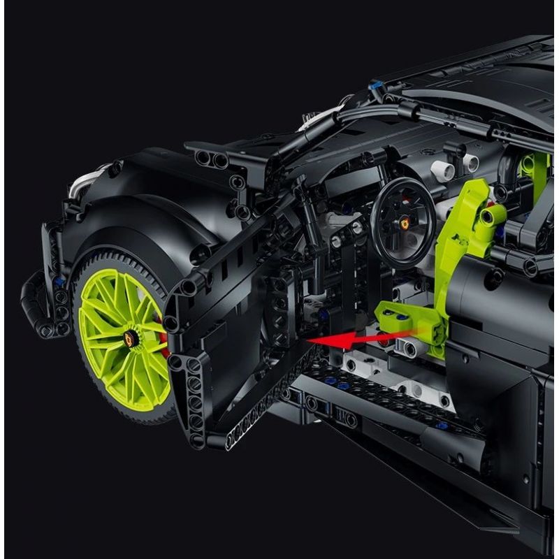 PANBO 7701 non  SIÊU XE MÔ HÌNH PORSCHE tỷ lệ 1:8 bộ đồ chơi xếp lắp ráp ghép mô hình PORSCHE CAYMAN TURBO 2868 khối