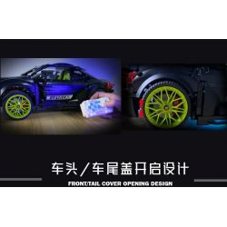 PANBO 7701 non  SIÊU XE MÔ HÌNH PORSCHE tỷ lệ 1:8 bộ đồ chơi xếp lắp ráp ghép mô hình PORSCHE CAYMAN TURBO 2868 khối