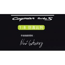 PANBO 7701 non  SIÊU XE MÔ HÌNH PORSCHE tỷ lệ 1:8 bộ đồ chơi xếp lắp ráp ghép mô hình PORSCHE CAYMAN TURBO 2868 khối