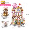 LOZ 1644 non  CỬA HÀNG KẸO MINI STREET VIEW bộ đồ chơi xếp lắp ráp ghép mô hình Mini Modular Đường Phố Thu Nhỏ 456 khối