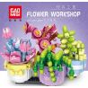 GAOMISI T1040B 1040B non  4 LOẠI MỌNG NƯỚC bộ đồ chơi xếp lắp ráp ghép mô hình FLOWER WORKSHOP SUCCULENT PLANT 412 khối