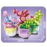 GAOMISI T1040B 1040B non  4 LOẠI MỌNG NƯỚC bộ đồ chơi xếp lắp ráp ghép mô hình FLOWER WORKSHOP SUCCULENT PLANT 412 khối