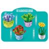 GAOMISI T1040A 1040A non  4 LOẠI MỌNG NƯỚC bộ đồ chơi xếp lắp ráp ghép mô hình FLOWER WORKSHOP SUCCULENT PLANT 485 khối