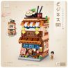 LOZ 1654 non  NHÀ HÀNG RAMEN STREET VIEW NHẬT BẢN bộ đồ chơi xếp lắp ráp ghép mô hình Modular Buildings Mô Hình Nhà Cửa 412 khối