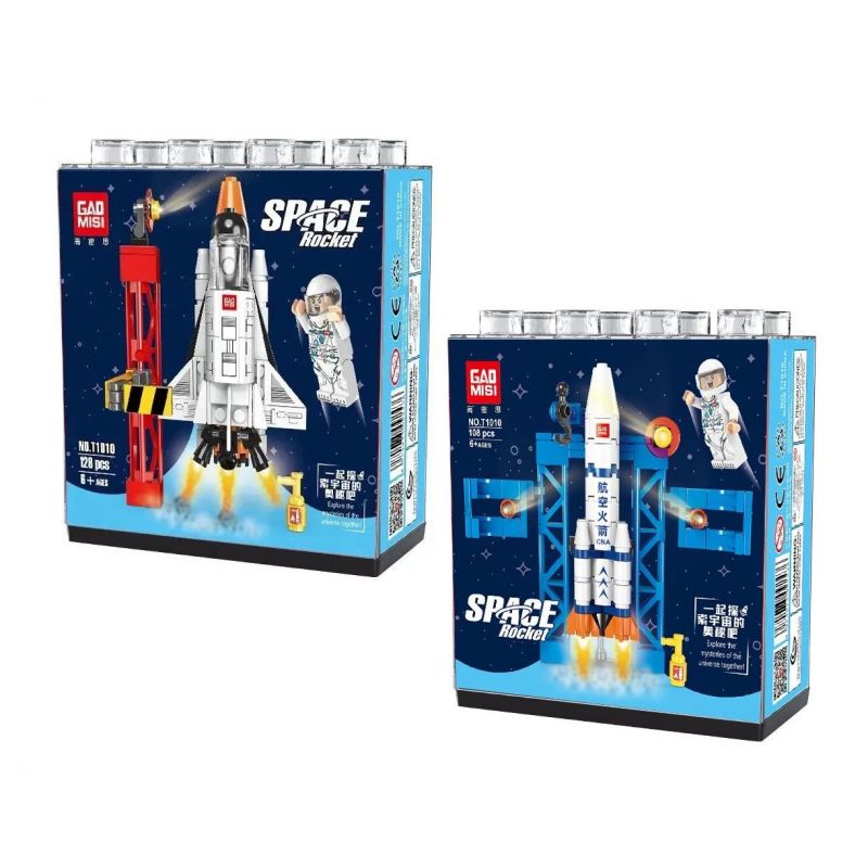 GAOMISI T1010 1010 non Lego TÊN LỬA VŨ TRỤ TÀU bộ đồ chơi xếp lắp ráp ghép mô hình Space SPACE ROCKET Thám Hiểm Không Gian 236 khối