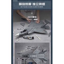 Enlighten 23017 Qman 23017 non  TIÊM KÍCH TÀNG HÌNH TRÊN TÀU SÂN BAY J-35 tỷ lệ 1:26 bộ đồ chơi xếp lắp ráp ghép mô hình Military Army Quân Sự Bộ Đội 2637 khối