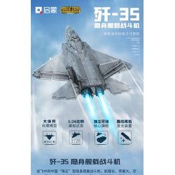 Enlighten 23017 Qman 23017 non  TIÊM KÍCH TÀNG HÌNH TRÊN TÀU SÂN BAY J-35 tỷ lệ 1:26 bộ đồ chơi xếp lắp ráp ghép mô hình Military Army Quân Sự Bộ Đội 2637 khối